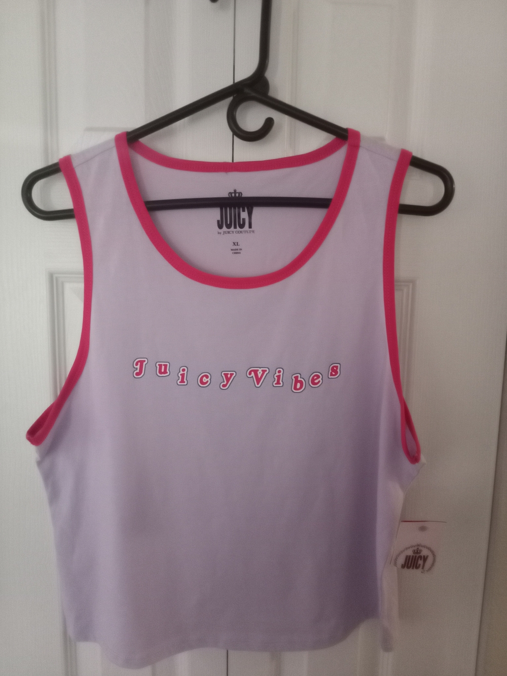 Juicy Couture Lavender Tank with Hot Pink Trim